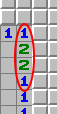 Šablon 1-2-2-1, primer 1, označen